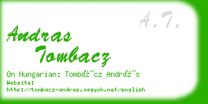 andras tombacz business card